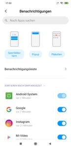 MIUI Benachrichtigungen 1