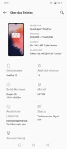 OnePlus 7T Testbericht Screenshots 8