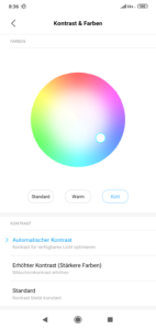 Xiaomi Redmi 8 Farben Kontrast