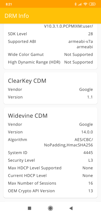 redmi 8a widevine L3 1