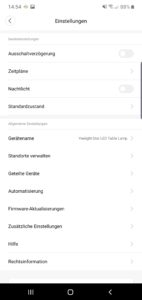 Yeelight Staria Nachttischlampe Testbericht Mi Home App 4