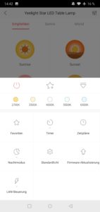 Yeelight Staria Nachttischlampe Testbericht Yeelight App 1
