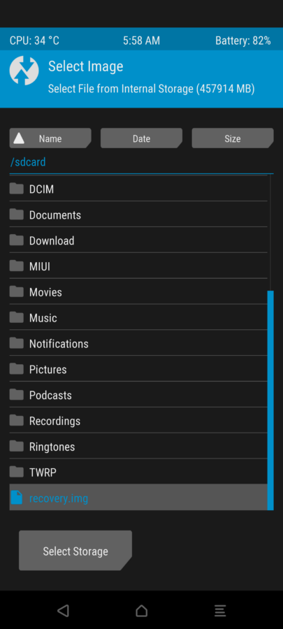 TWRP Install Recovery RAMdisk 3