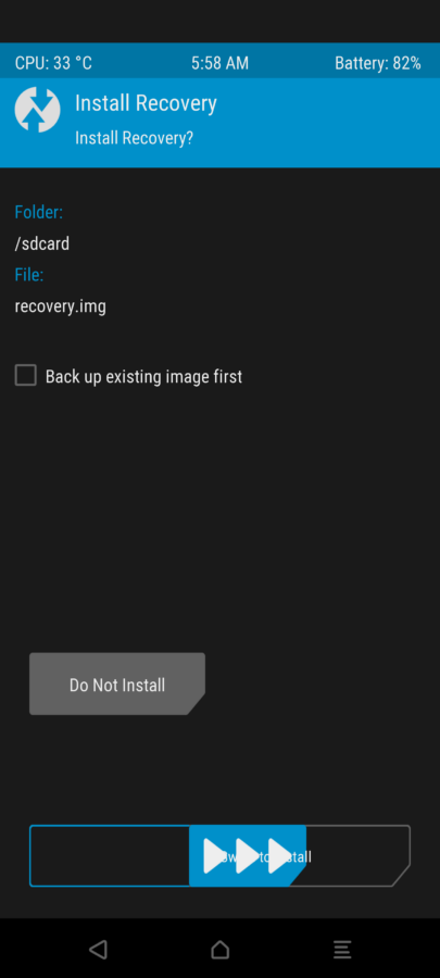 TWRP Install Recovery RAMdisk 4