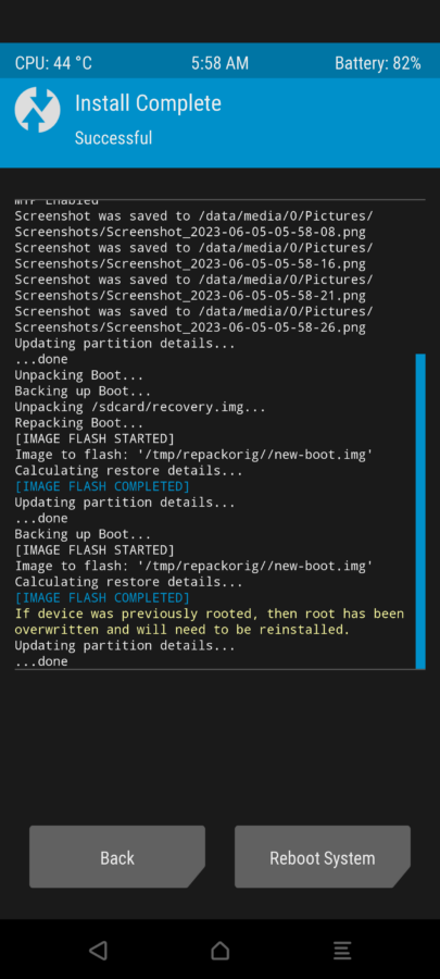 TWRP Install Recovery RAMdisk 5