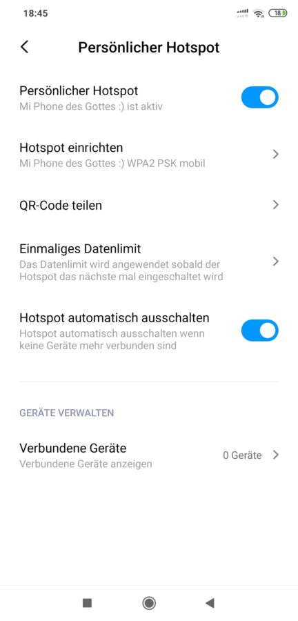 MIUI Hotspot einrichten 3