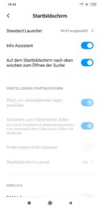 MIUI Launcher wechseln 1