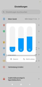 MIUI Lautstärke einstellen 2