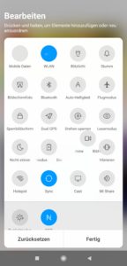 MIUI Quick Toggels einstellen 2