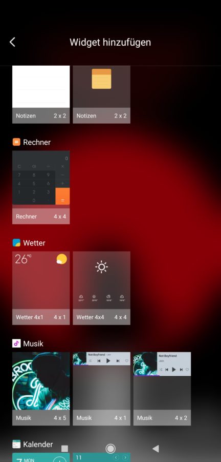 MIUI Widgets erstellen 2