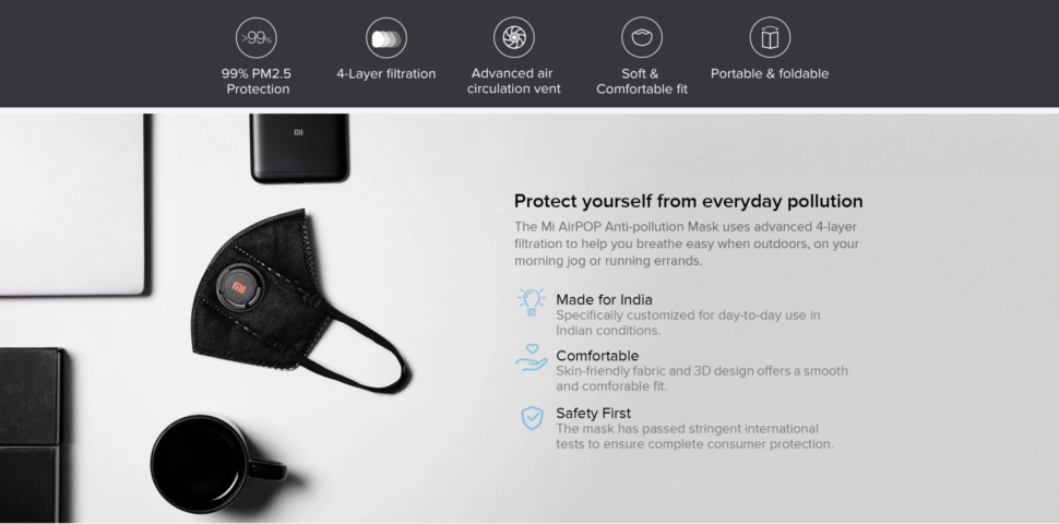 Xiaomi Atemmaske Features