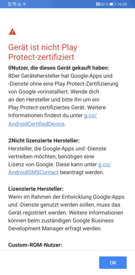 Huawei Mate 30 Pro Playstore Installation nicht mehr möglich 2