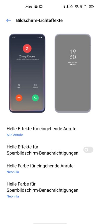 Displayeinstellungen Realme X50 Pro 2