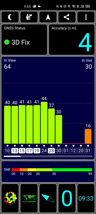 GPS Test Fix WLAN Geschwindigkeit 3