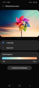 Samsung Galaxy A71 Testbericht Screenshot Display 3