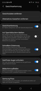 Samsung Galaxy A71 Testbericht Screenshot Entsperren 2