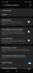 Samsung Galaxy A71 Testbericht Screenshot Funktionen