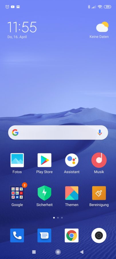 MIUi 11 auf dem Redmi Note 9S 1