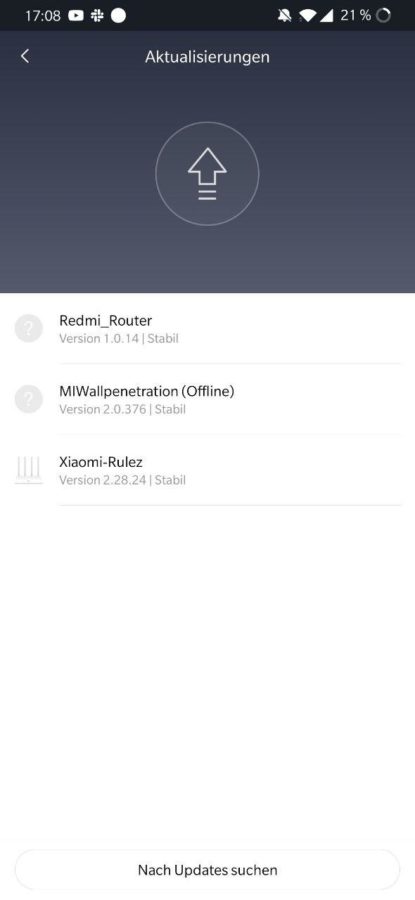 Redmi AC2100 Router Testbericht Menü 2