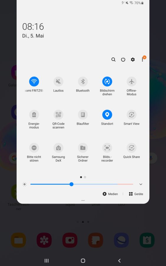 Samsung Galaxy Tab S6 System One UI 1