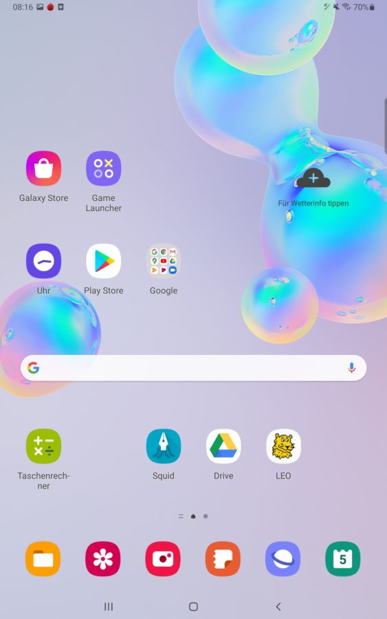 Samsung Galaxy Tab S6 System One UI 2