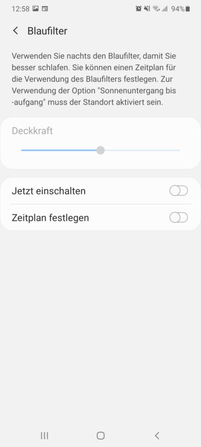 Samsung Galaxy A41 Displayeinstellungen 3