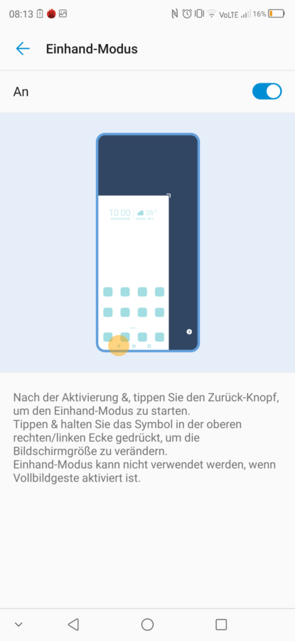 Systemeinstellungen Funktionen MiFavor UI 4