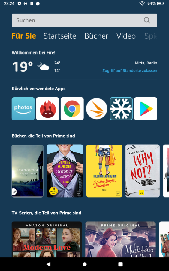 Amazon fire hd 8 plus fireos startseite 3