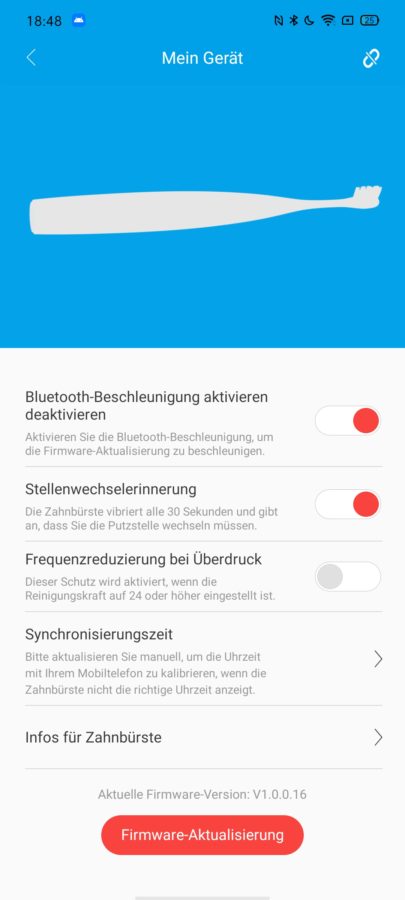 Oclean X Pro App EInstellungen 10