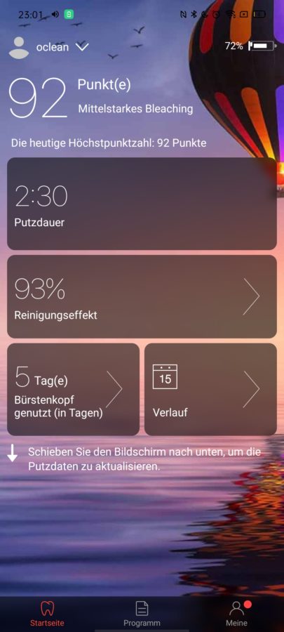 Oclean X Pro App EInstellungen 11