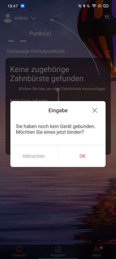 Oclean X Pro App EInstellungen 2