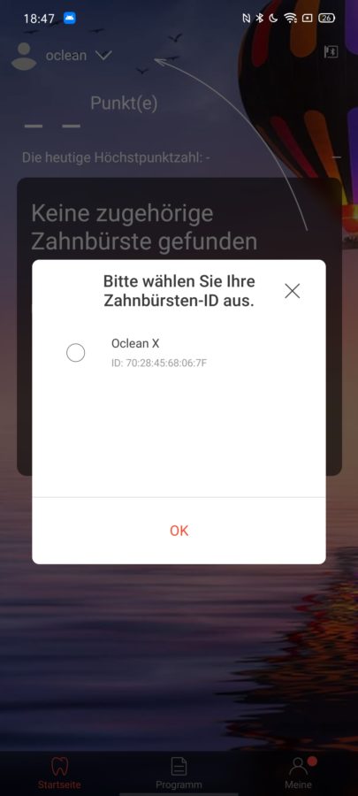 Oclean X Pro App EInstellungen 3