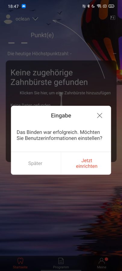 Oclean X Pro App EInstellungen 4