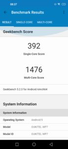 oukitel wp7 geekbench