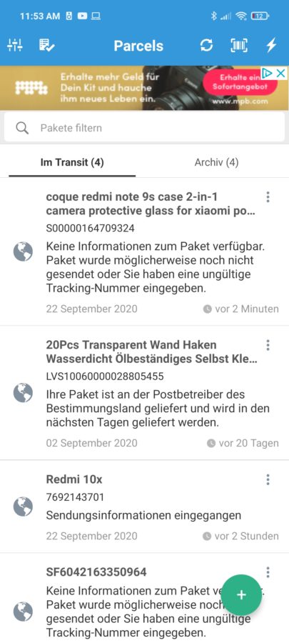 Parcel App Erfahrungen 2