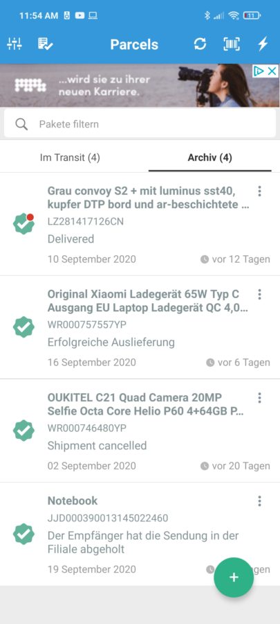 Parcel App Erfahrungen 4