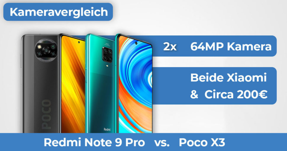 Poco X3 vs Redmi Note 9 Pro Kameravergleich Banner