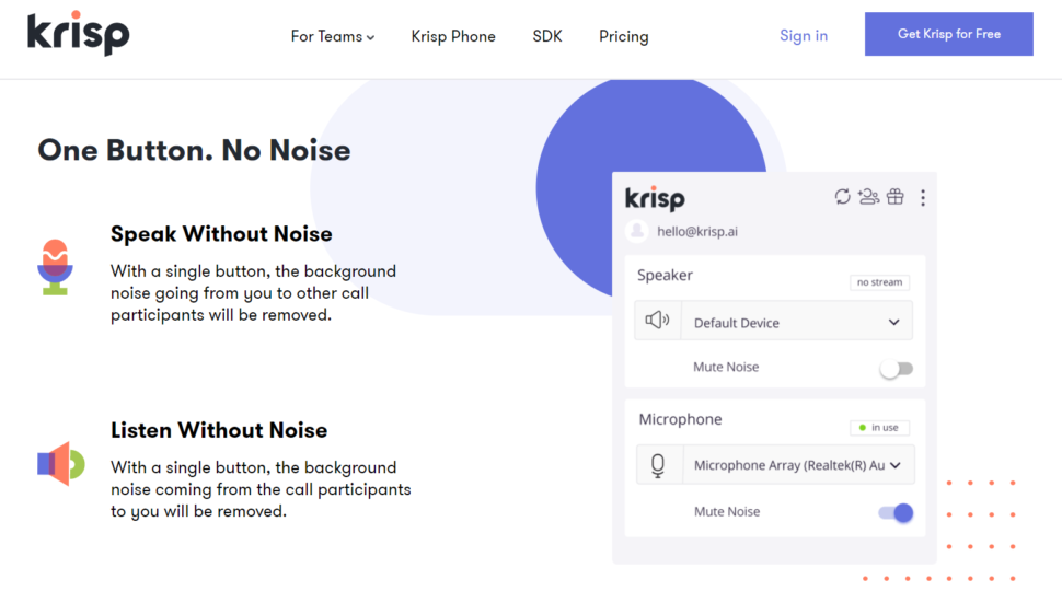 krisp ai features