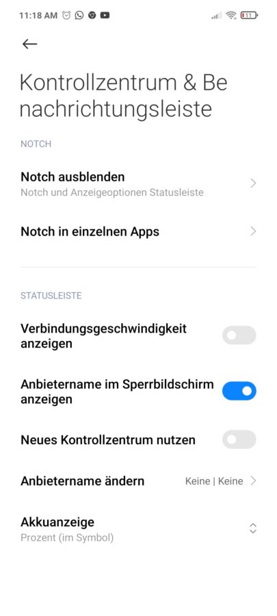 Poco X3 Displayeinstallungen 6