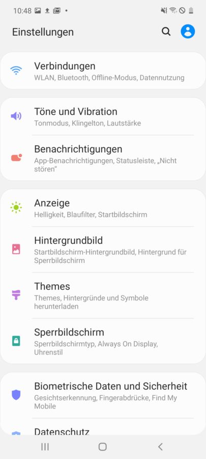 Samsung Galaxy m517 104828 Settings