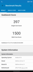 ulefone armor9 geekbench