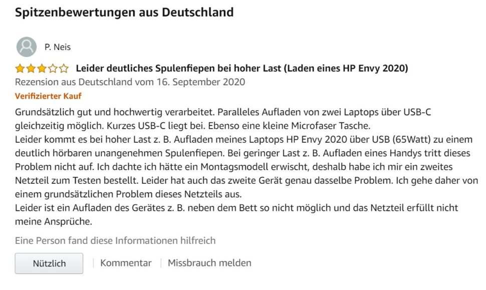 Baseus 120W Ladegerät Amazon Rezension