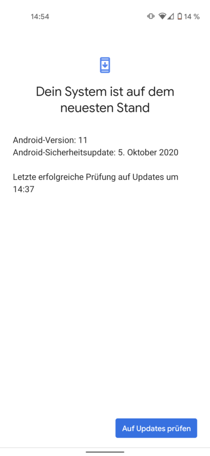 Optionen und System Pixel 4a 2