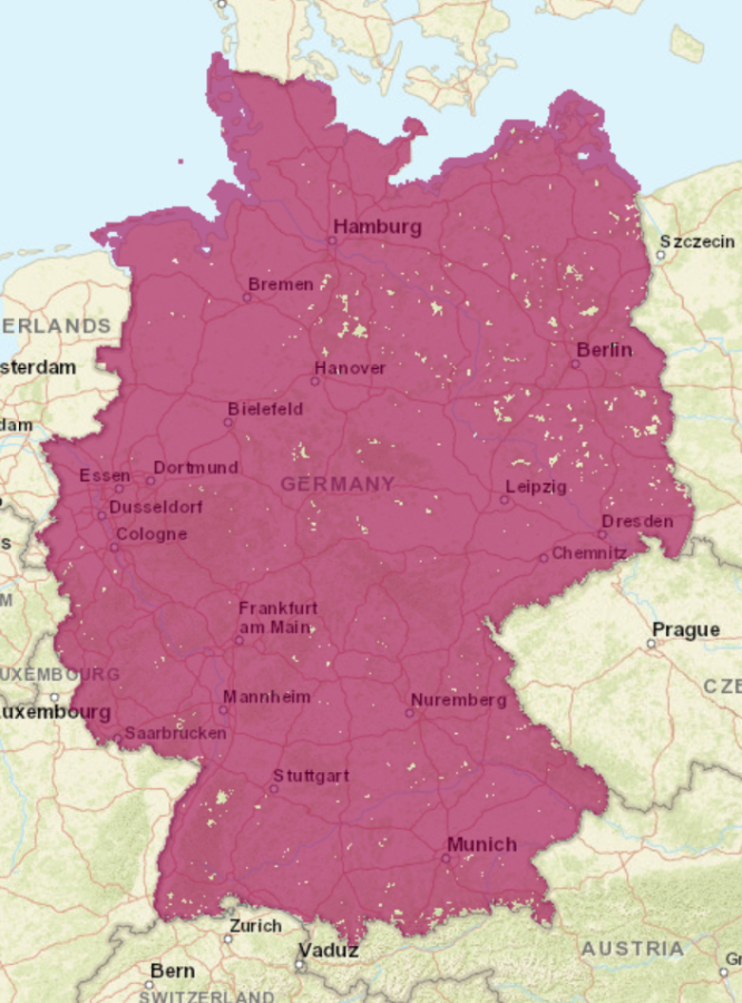 Im Vergleich dazu 4G Netz