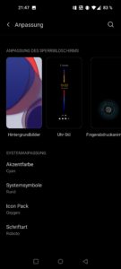 OnePlus 8T Testbericht Screenshots Anpassung System