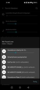 OnePlus 8T Testbericht Screenshots System Audio