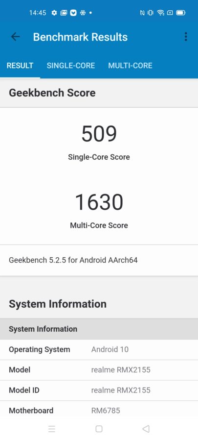 Realme 7 geekbench