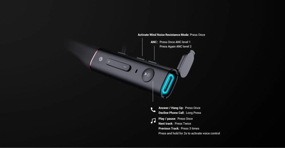 1More Dual Driver ANC Pro Test controls 