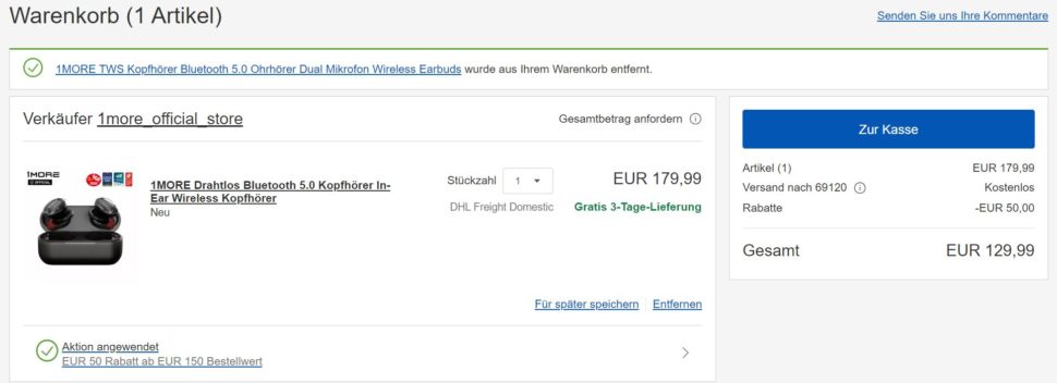 1more Ebay Angebot