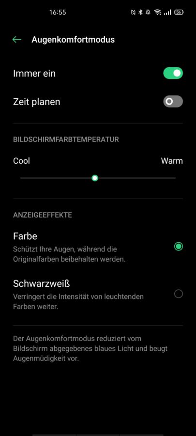 OPPO Reno 4z 5G Display Einstellungen 4